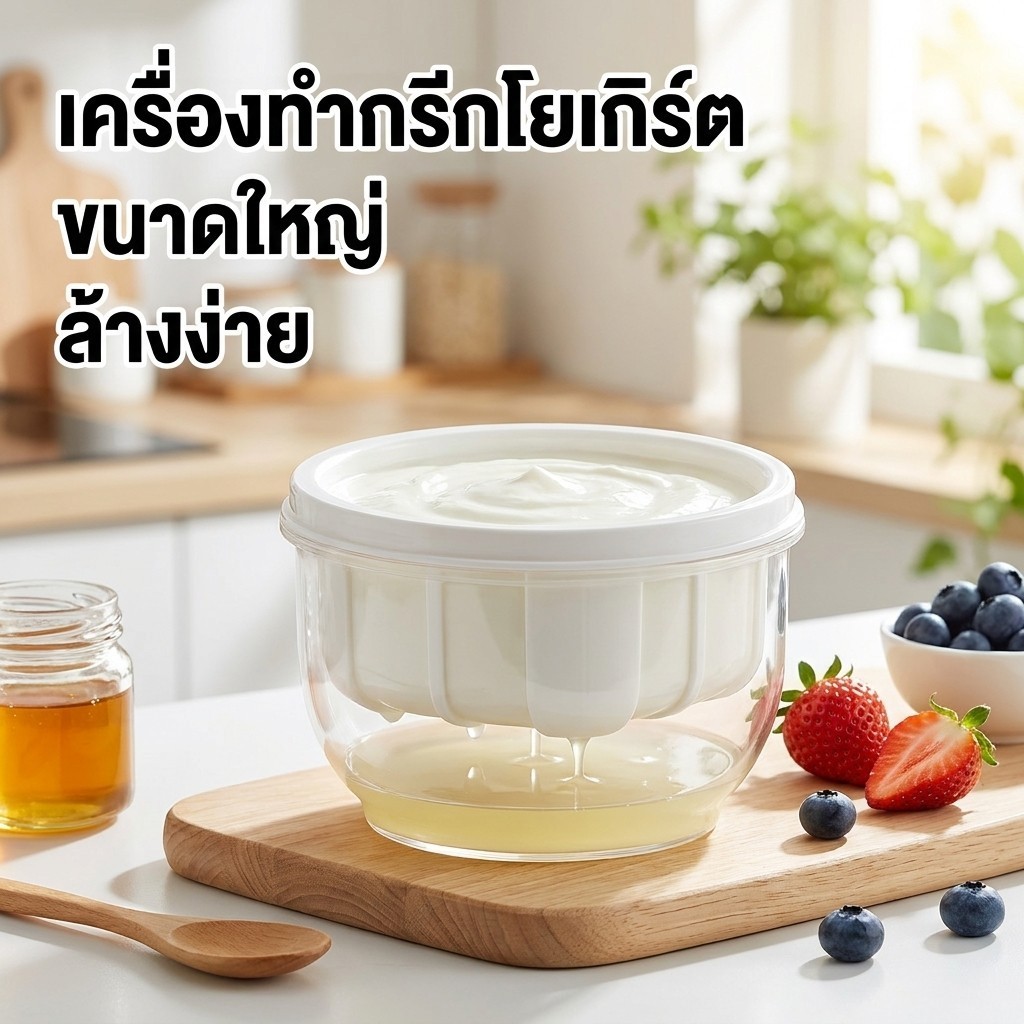 3L ที่กรองกรีกโยเกิร์ต เครื่องแยกน้ำโยเกิร์ต เครื่องทำกรีกโยเกิร์ต หม้อกรองโยเกิร์ต ที่กรอง Greek Yogurt ที่กรองโยเกิร์ต