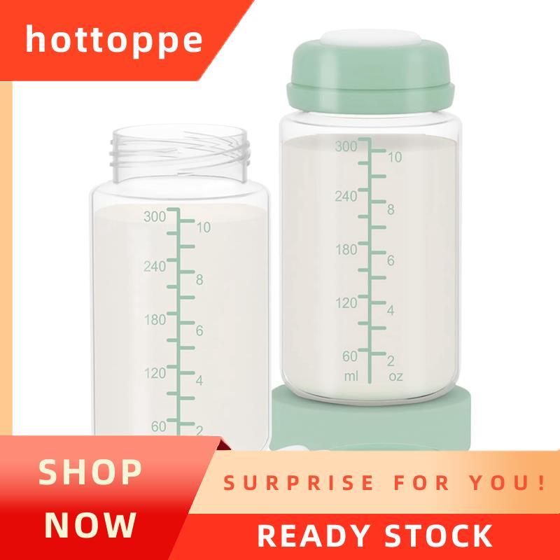 hottoppeBreastmilk Storage Bottle(2pc 10oz) สําหรับ Spectra S1 S2 9 Plus /Motif Luna/Others Wide-Mou