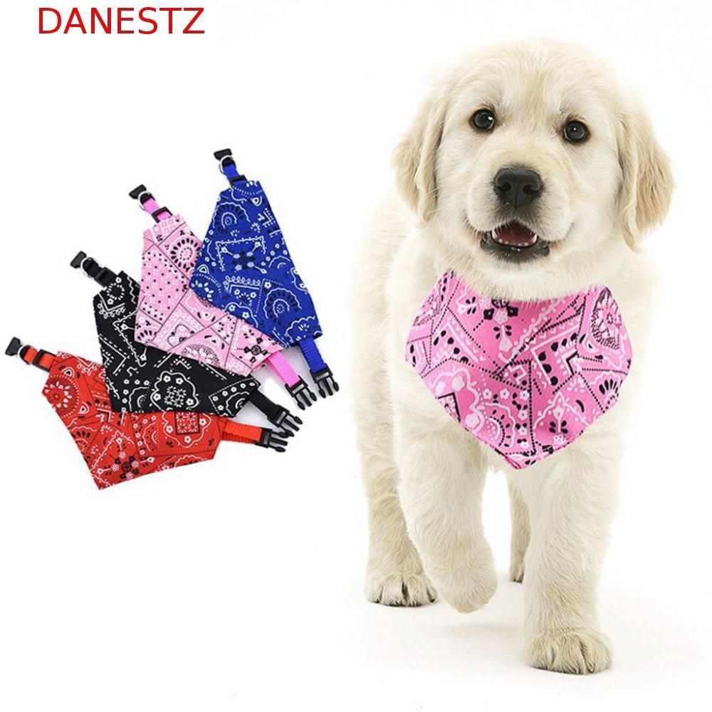 DANESTZ Dogs Bandana Cute Washable For Small,Middle, Large Dog With Collar Plaid Adjustable Pet Acce