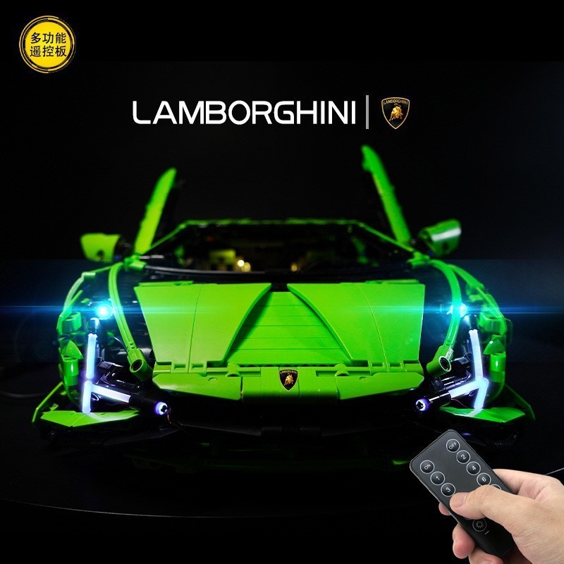 DIY Building Block Lighting เหมาะสําหรับ Lego 42115 Lamborghini SIANFKP รถสปอร์ตแสงหรูหรา