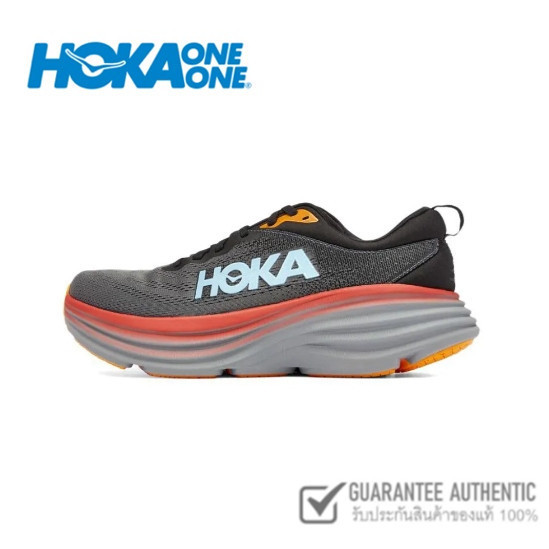 Hoka ONE ONE Bondi 8 รองเท้าวิ่งรองเท้าผ้าใบต้นฉบับ HOKA Official Store รองเท้าผ้าใบสีดํา 6PVZ