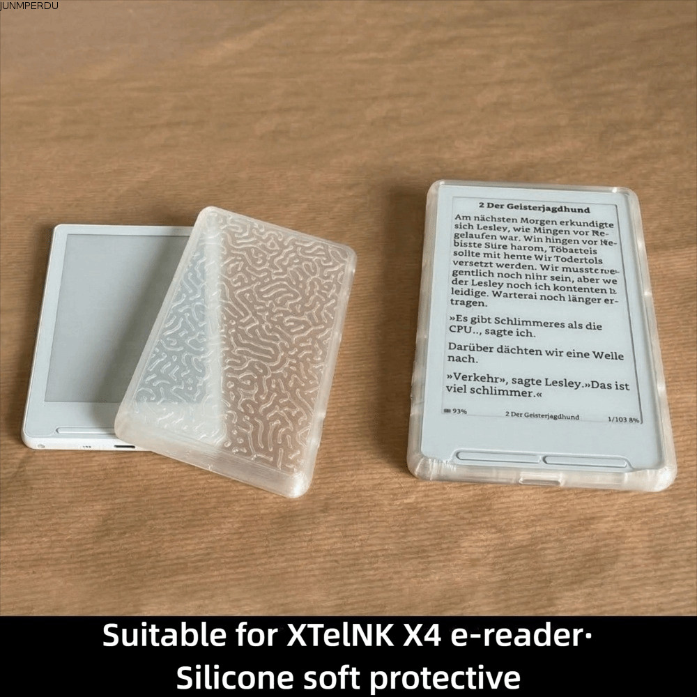 JUNMPERRD EBook Reader,ซิลิโคนน้ําหนักเบาE-Reader Cover,ยืดหยุ่นSoft Shell Readerป้องกันสําหรับXTEIN