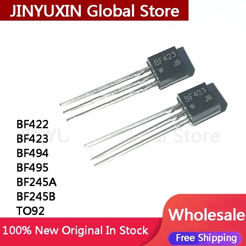 5PCS BF422 BF423 BF494 BF495 BF245A BF245B TO92 ใหม่ในสต็อกขายส่ง