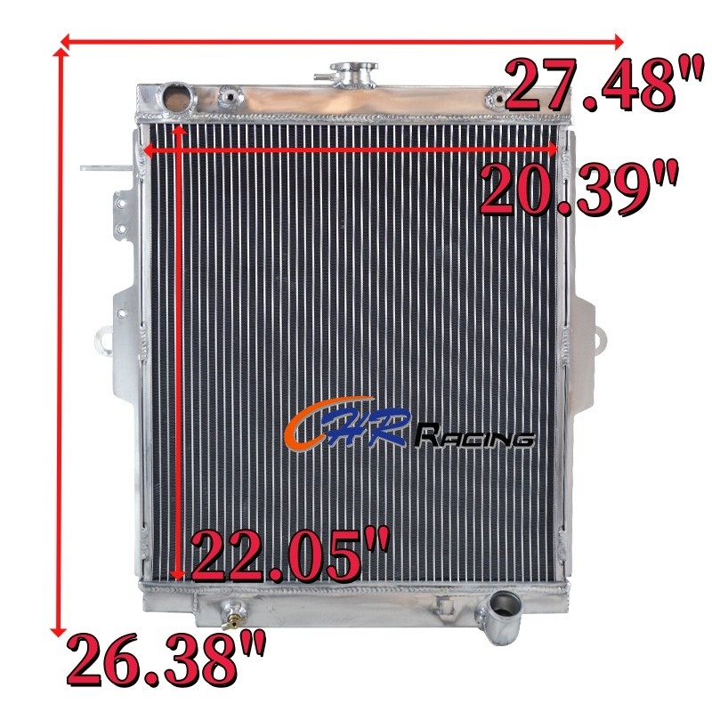 สําหรับ Toyota Landcruiser HDJ78 HDJ79 HZJ78 HZJ79 1HZ 4.2L หม้อน้ําอลูมิเนียม