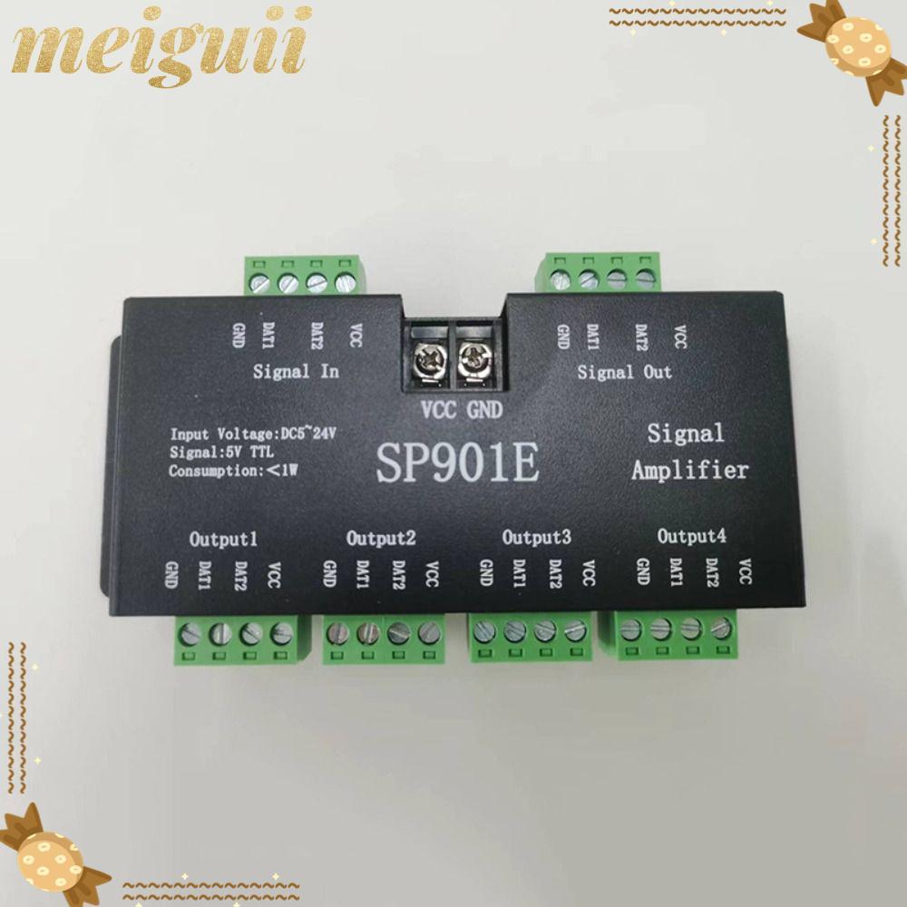 MEIGUII Light Strip Repeater, DC12-24V เครื่องขยายสัญญาณ SP901E เป็นรายบุคคล, LED Pixel Strip แอดเดร