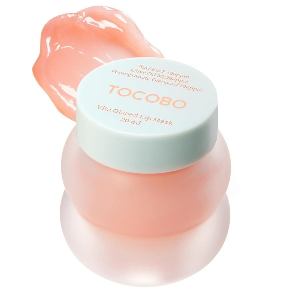 TOCOBOVita Glazed Lip Mask -- Vegan Night Lip Sleeping Mask เหมาะสําหรับริมฝีปากแตกแห้ง|PHA (กรดแลคต