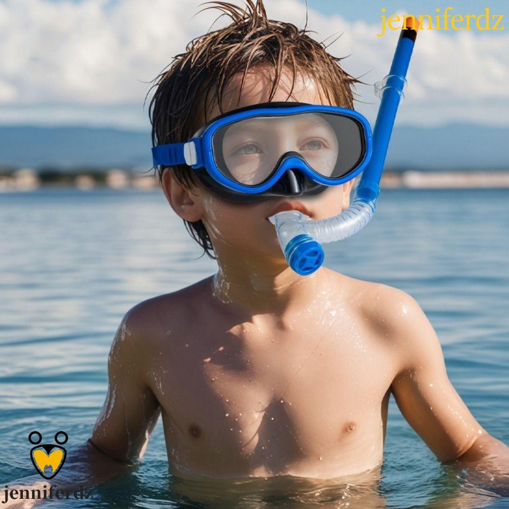 JENNIFERDZ เด็ก Snorkel ชุด, แว่นตากันน้ําเด็กแว่นตาว่ายน้ํา, Dry Top Snorkel Combo ชุดมืออาชีพไม่รั