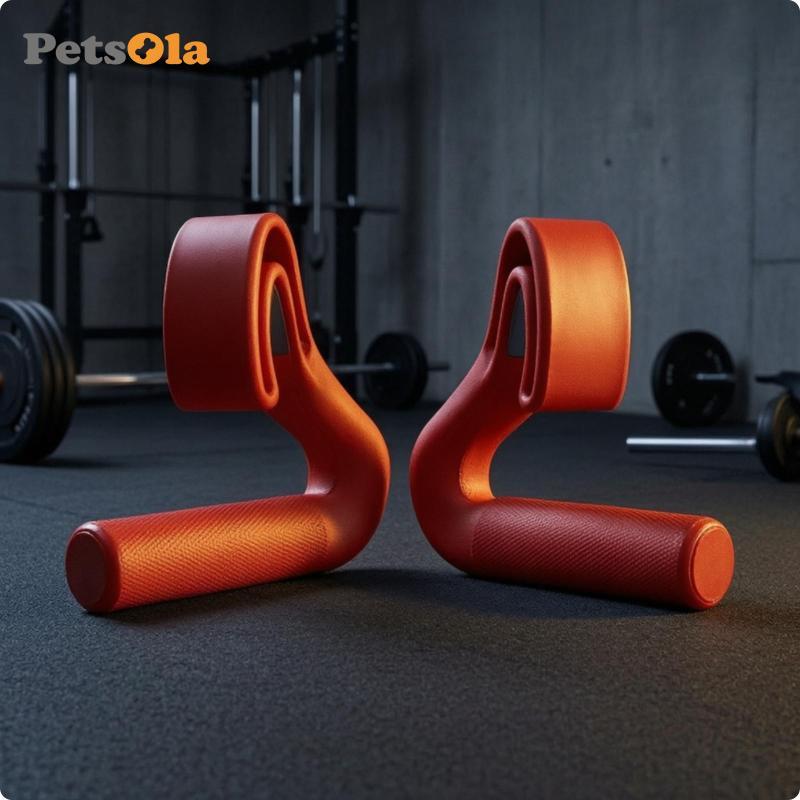 [PETSOLA] Hook Grip Handles Heavy-Duty Fitness Grip Handles Weight Lifting Hook Long-Lasting Fitness