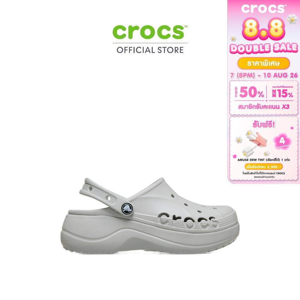 CROCS รองเท้าลำลองผู้หญิง BAYA PLATFORM CLOG รุ่น 208186-101 - PEARL WHITE