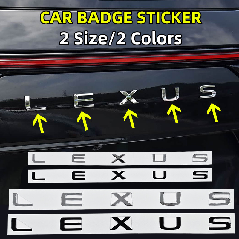 3D ABS Letter Emblem ด้านหลัง Badge สติกเกอร์อุปกรณ์จัดแต่งทรงผม Fit Lexus NX IS250 RX300 RX350 GS U