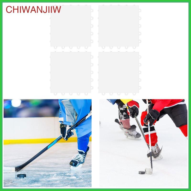 [chiwanjiiw] 4x Hockey Pad ICE Hockey Board 25 ซม.X 25 ซม.พื้นผิวเรียบในร่มกลางแจ้ง Home Roller Skoc