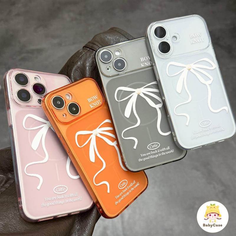 เหมาะสำหรับ IPhone 17 15 14 13 12 11 16 Pro Max 17 AIR 14 16 15 Plus X XR XS MAX เคสซิลิโคนโบว์การ์ตูน วินเทจเรียบง่าย