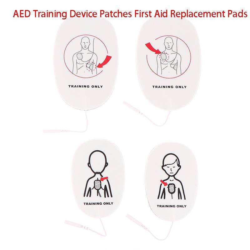 [ล้านgridnew] 1 คู่ AED อุปกรณ์การฝึกอบรม Patch First Aid Training แผ่นทดแทนผู้ใหญ่เด็กการฝึกอบรม Un