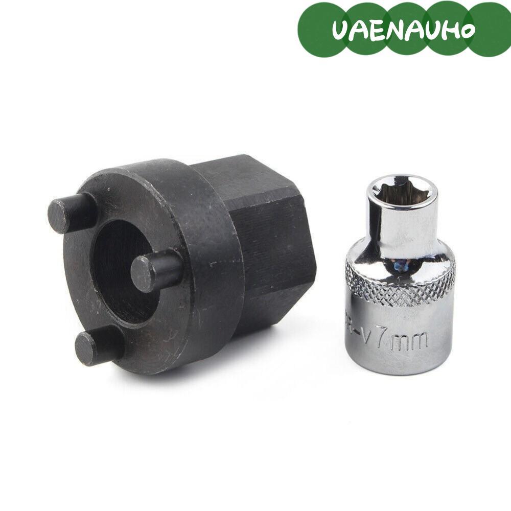 UAENAUH0 A/C คอมเพรสเซอร์คลัทช์ Hub Remover เครื่องมือ, 7 มม.6 จุดซ็อกเก็ตโลหะ Clutchless คอมเพรสเซอ