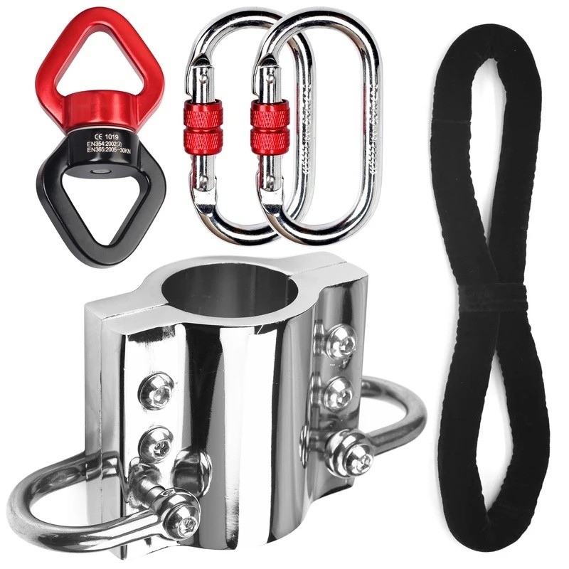 0B1Z 45 มม.Cilkii POLE Dance Flying Pole Silks Fly Grip อุปกรณ์เสริมบ้านหมุนอุปกรณ์สําหรับ Acrobacti