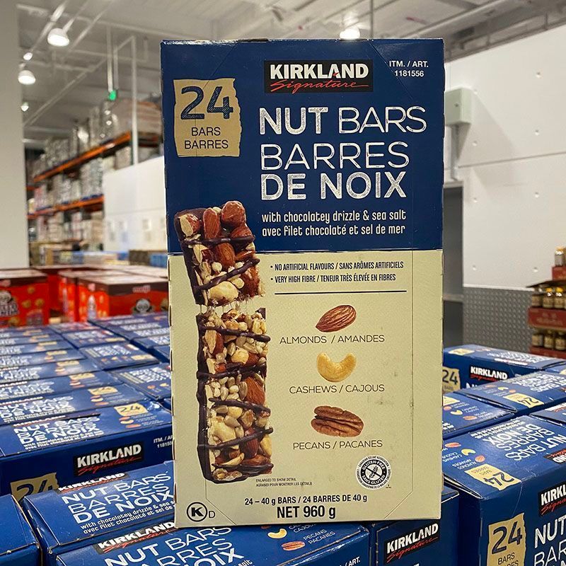 ตลาดเปิด Kirkland Kirkland Mixed Nut Bars Energy Bars Snacks Nuts Mixed Cashews นําเข้า 8.10.22.Yn