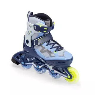 Decathlon Kids' Inline Fitness Skates Fit3 - Abyss Grey รองเท้าอินไลน์สเก็ตเด็กเพื่อการออกกำลังกาย รุ่น Fit3 - Blue