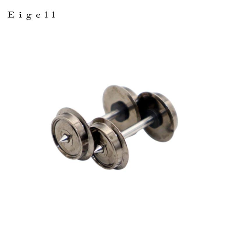 [eigell] HO Scale Train Wheels Exact Fit HO Scale ล้อโลหะแม้ Rolling DC Metal Wheelset สําหรับเปลี่ย