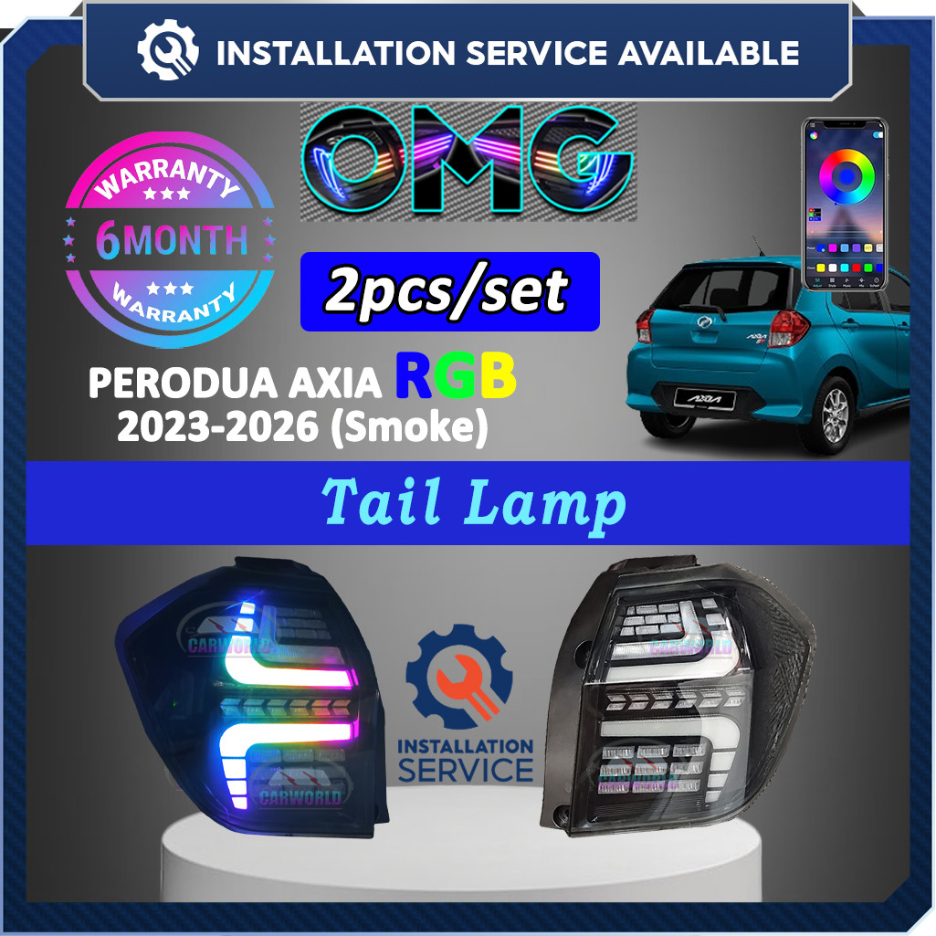 [ติดตั้งให้] PERODUA AXIA RGB LED TAIL LAMP 2023-2026 AXIA RGB TAIL LAMP ไฟ LED WELCOME (RGB)