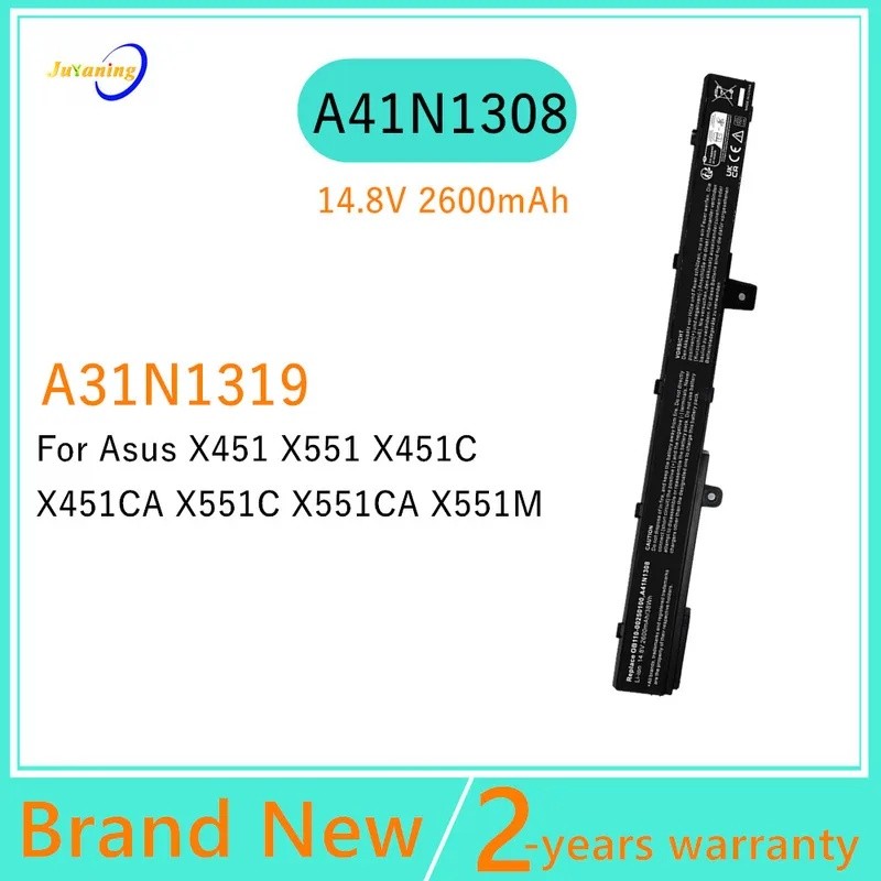 แบตเตอรี่แล็ปท็อปสําหรับ ASUS X451 X551 X451C X551C X451CA X551CA X551M X551MA A41N1308 A31N1319 A31