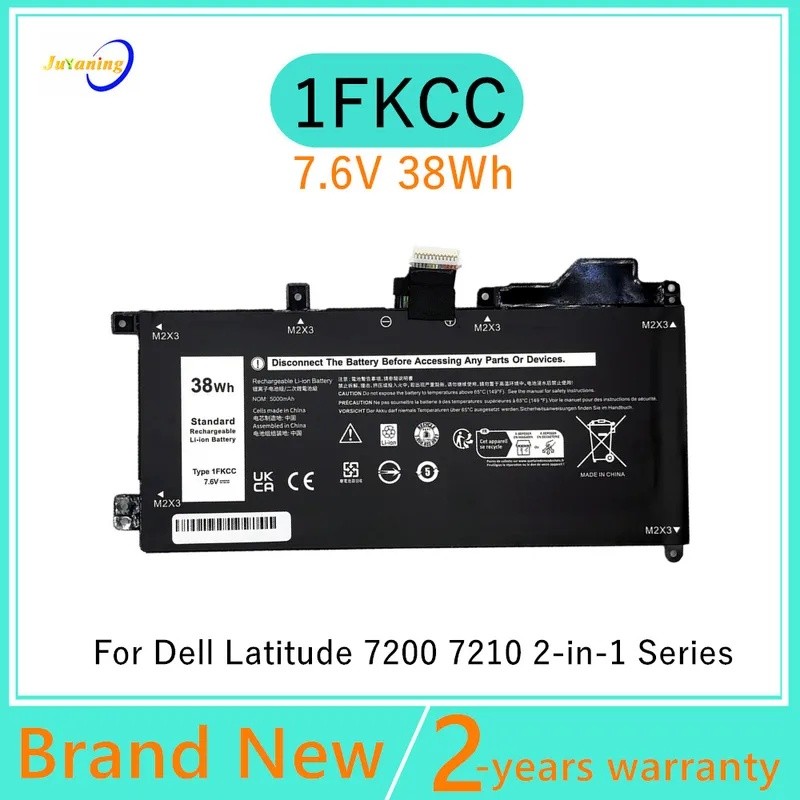 1FKCC 9NTKM D9J00 T5H6P แบตเตอรี่แล็ปท็อปสําหรับ DELL Latitude 7200 7210 2-in-1 Series T04J T04J001 