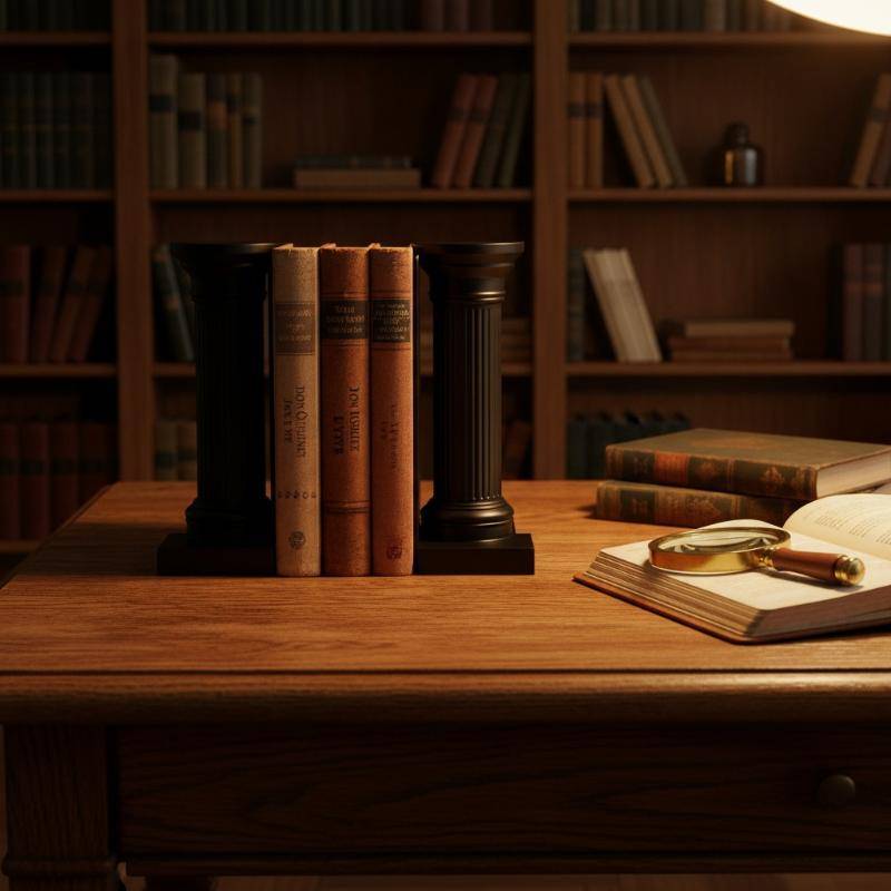 [Chicnest] 2 Pa 3D พิมพ์คอลัมน์หนังสือขาตั้ง Minimalist Aesthetic Bookends ที่วางเดสก์ท็อปที่ทนทานสํ