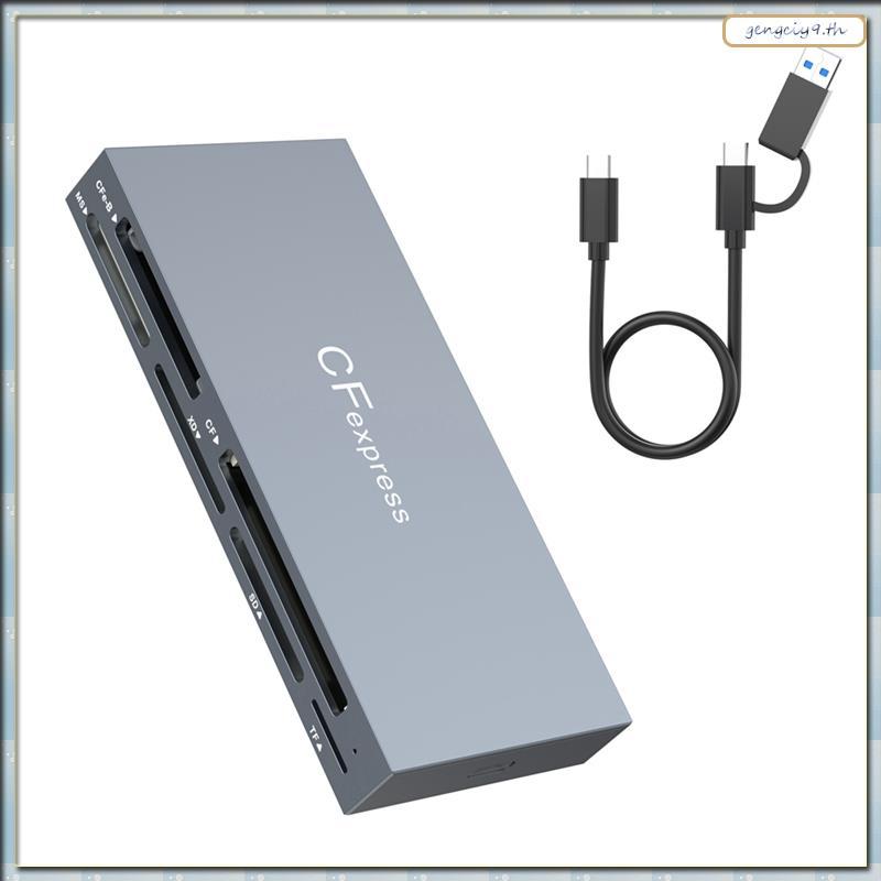 [ZBM] เครื่องอ่านการ์ด 6 in 1 CFexpress Type B สําหรับ CFexpress Type B/SD/TF/CF/XD/MS,USB 3.2 Gen 2