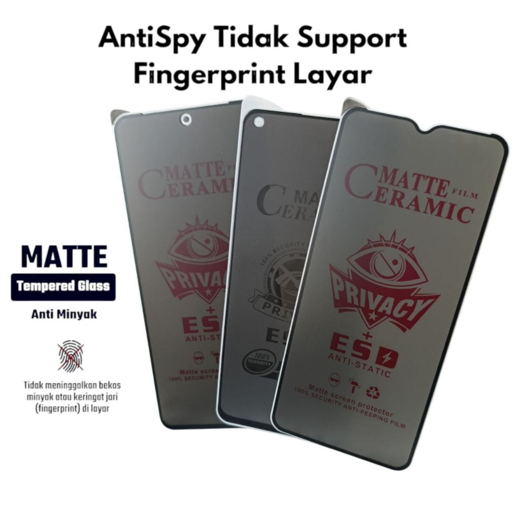 TG TEMPERED CERAMIC MATTE SPY REALME C33 C20 C11 C11 2021 C31 C35 C12 C25 C3 C21 C21Y REALME 10 5S R