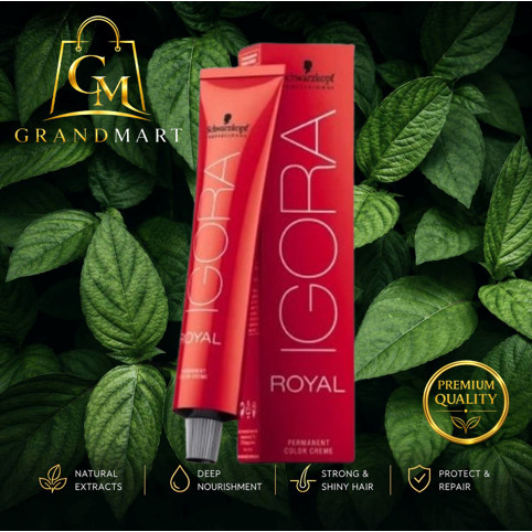 (ไม่แถมไฮ) Schwarzkopf IGORA ROYAL 60 ml ครีมเปลี่ยนสีผม แบบถาวร