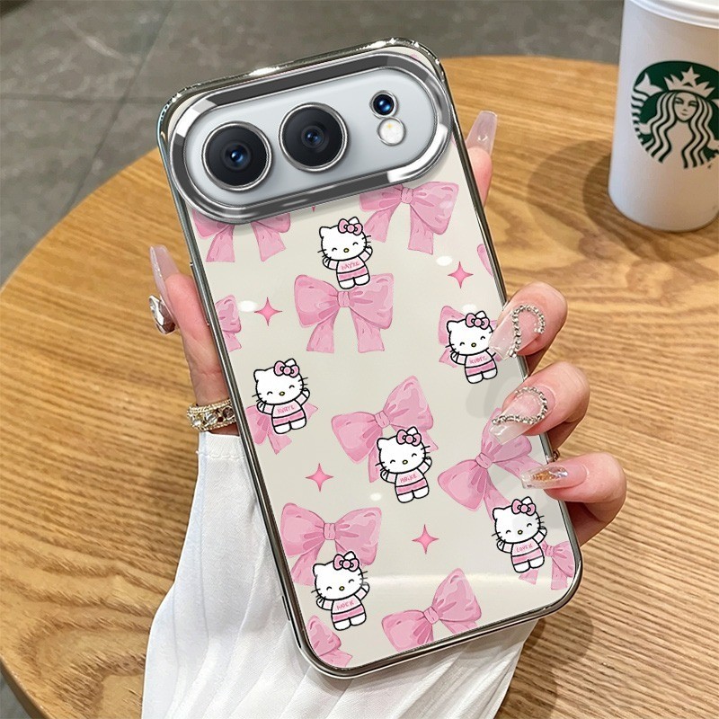 Imura สําหรับ OPPO F9 Pro Bow KT การ์ตูนกรณีทั้งหมดรอบ 4 มุม Anti-Fall ฝาครอบกันชนเคสโทรศัพท์