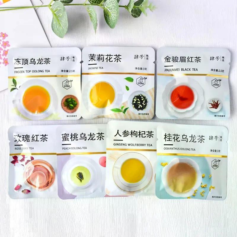 สไตล์ใหม่ Sifang Jasmine Dongding Osmanthus พีชอูหลง Rose Golden Eyebrow ชาดําลําไยถั่วแดงถุงเบญจมาศ
