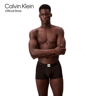 CALVIN KLEIN กางเกงในผู้ชาย Icon Logo Graphic ทรง Low Rise Trunk รุ่น NB4440 UB1 - สีดำ
