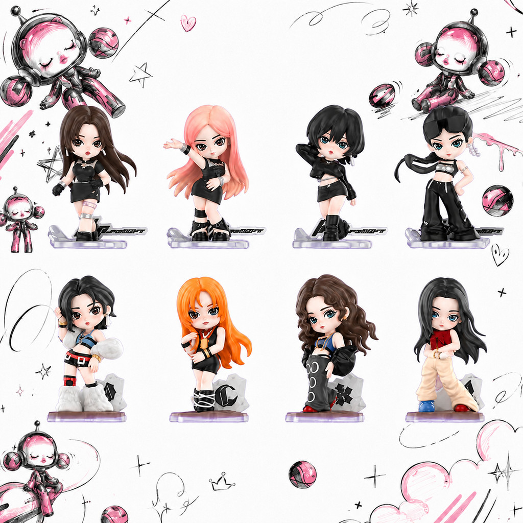 P POPMART aespa Collection Series รูปกล่องของขวัญปริศนา