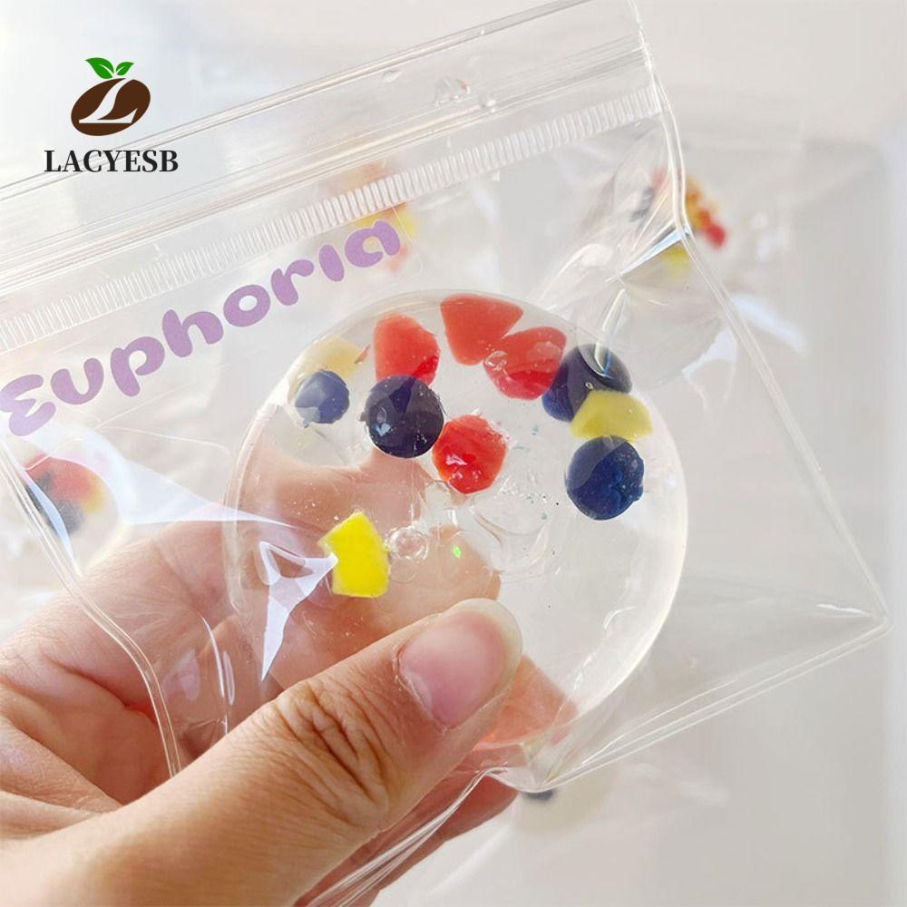 LACYSB Squishy Fidget Ball, Slow Rising Cute Clear Maltose Squishy, Creative Pinch Finger Relax Hand