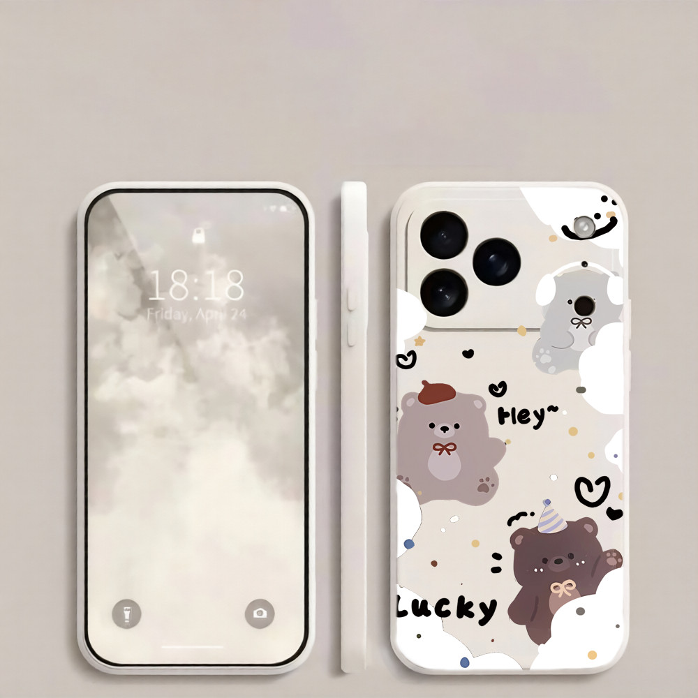 ชุดหูฟังสามหมีเคสโทรศัพท์เหมาะสําหรับiPhone 17Promax 17Promax Air 17 17E 16Promax 16Pro 16Pros 16E 1