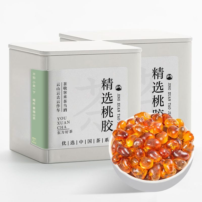 [Jingfu Mountain] Peach Gum Granules Peach Tree Gum Peach Blossom Tears Soap Horn Rice Snow Swallow 