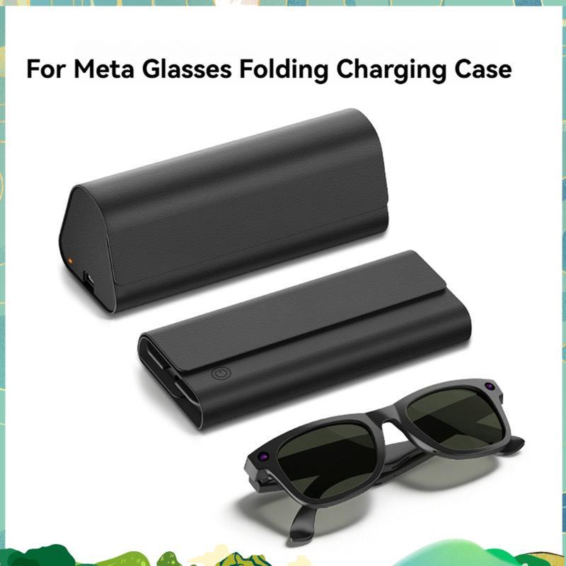 สําหรับ Meta AI แว่นตาไร้สายชาร์จกรณี 2000mAh แบตเตอรี่สําหรับ Meta แบบพกพากล่องเก็บแว่นตา