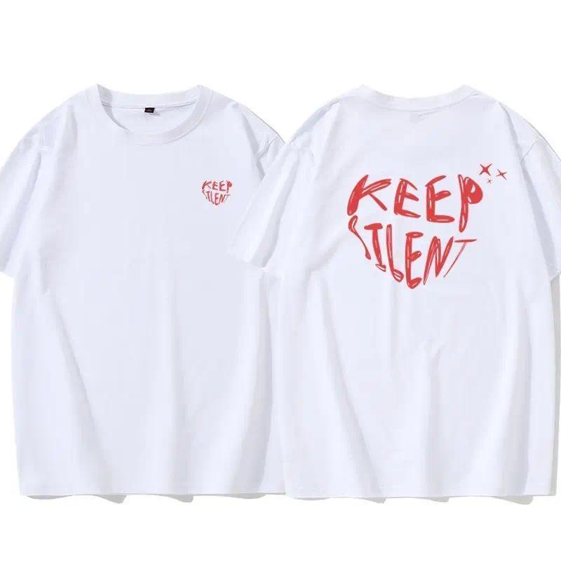 ความลับของเรา LingOrm เสื้อยืดเดียวกันแขนสั้นลดหายใจ AlwaysWonder Keepsilent จดหมายพิมพ์ด้านบน Ling 