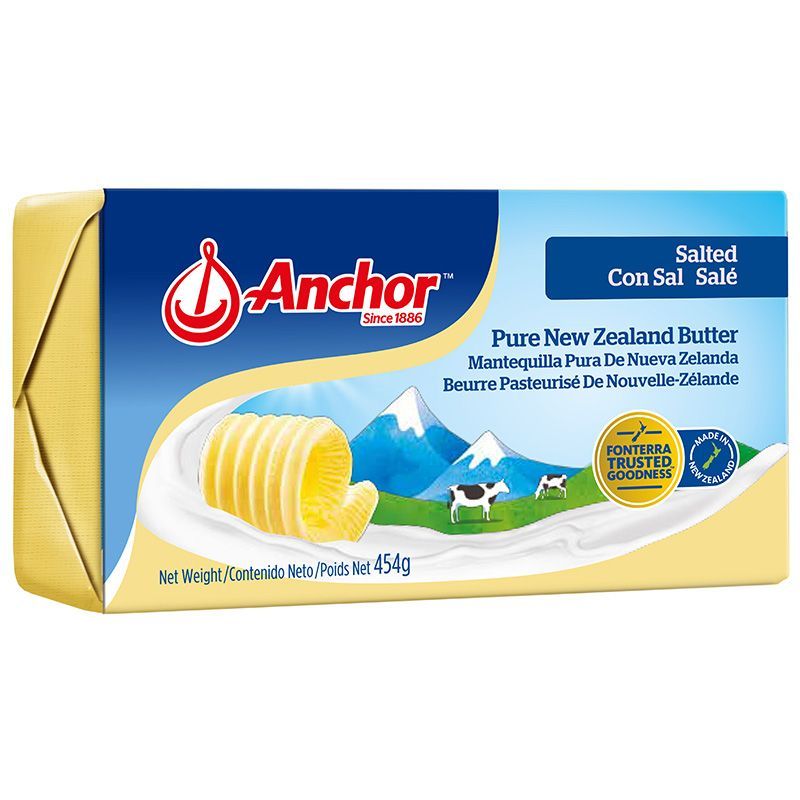 แองเคอร์เนยสดรสเค็ม 454กรัม Anchor Salted Butter 454g. [หมายเลขบาร์โค้ด 0852358001204 ]