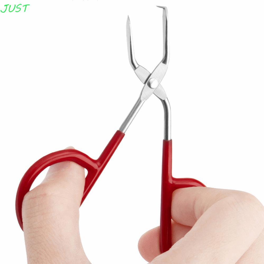 JUST Cable Tie Opener, Bent Tip Silicone Handle Zip Tie Remover, Zip Tie Tool สแตนเลสนํากลับมาใช้ใหม