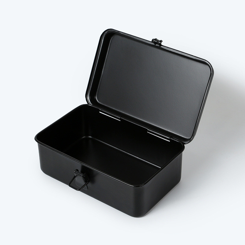 รูปแบบใหม่ Handbook Seal Storage Tin Box Tape Box Sticker Note Tin Box Retro White ins Storage Box W