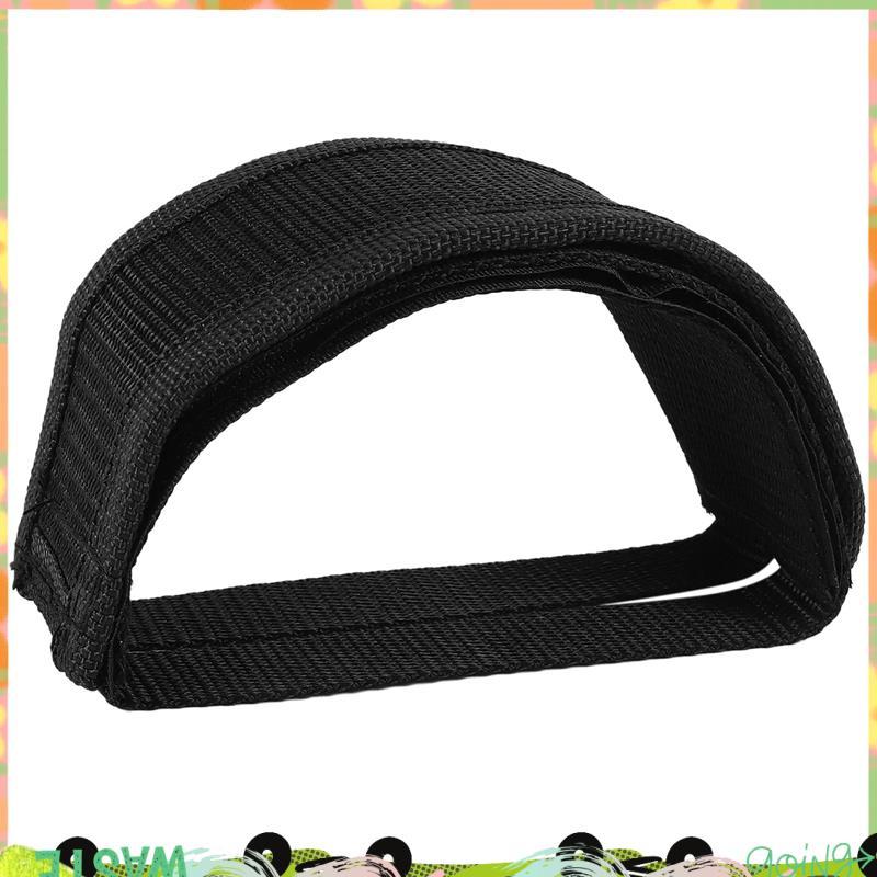 Fixed Gear Fixie BMX จักรยานจักรยาน Anti-slip สายรัดกาวคู่เหยียบคลิปเข็มขัดสีดํา