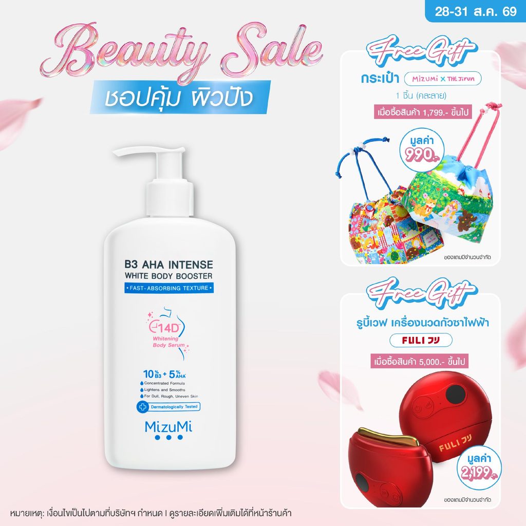 MizuMi B3 AHA Intense White Body Booster 250 g. เซรั่มผิวกาย บำรุงผิวล้ำลึก เสริมชั้นผิว