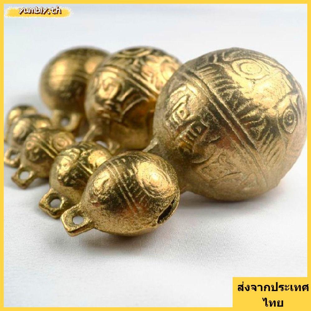 YUMBLY ปลอกคอสุนัข Bells, Mini ทองแดงระฆังทองเหลือง, 11mm14mm16mm18mm20mm Vintage เครื่องประดับอุปกรณ์เสริม