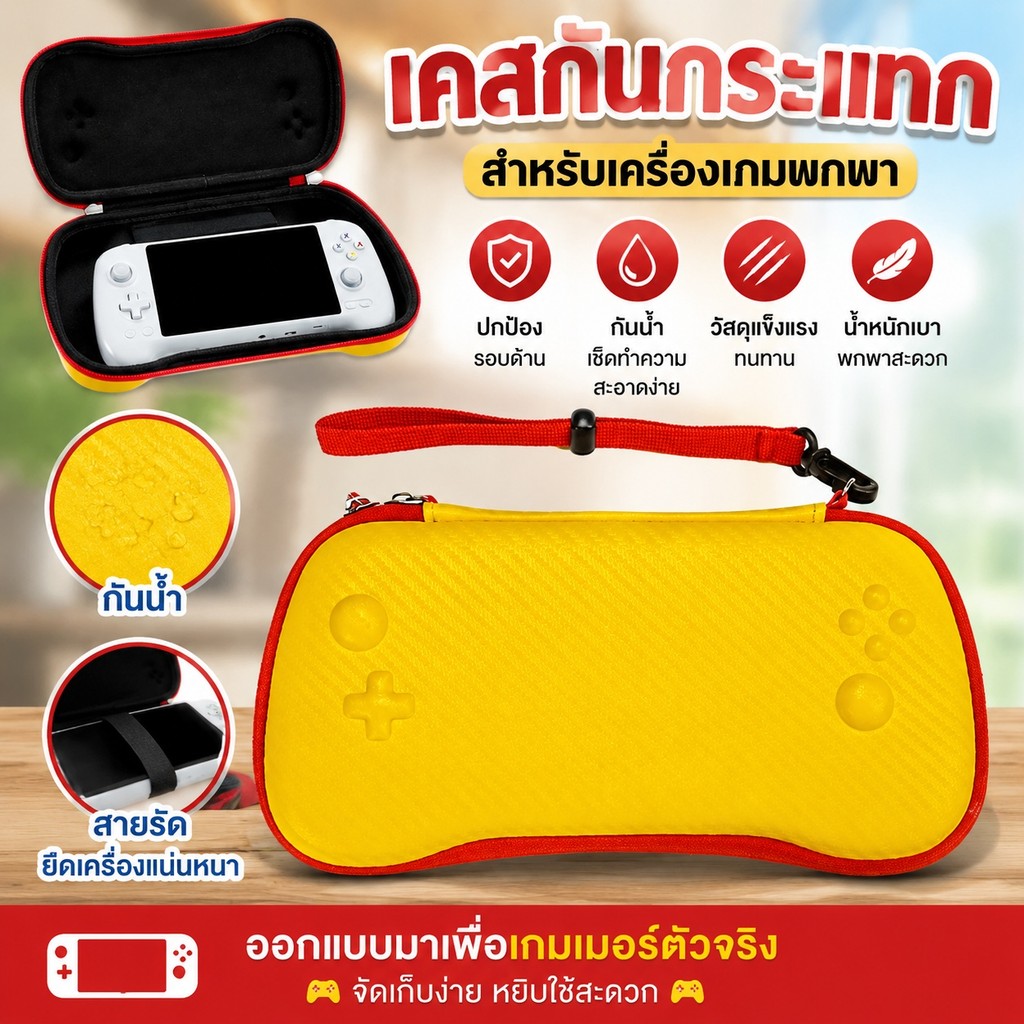 กระเป๋าจัดระเบียบแบบพกพาสําหรับ Anbernic RG557 เกมคอนโซล,กันกระแทกมือถือกระเป๋า HNJL
