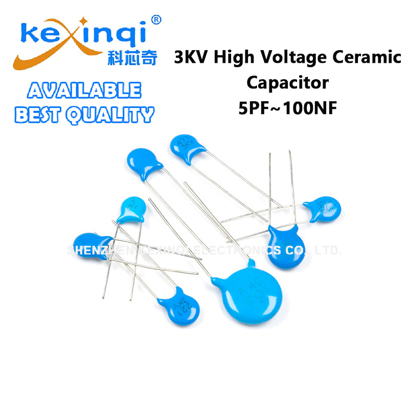 (10 ชิ้น) 3KV Capacitor 10PF 100PF 1NF 10NF 5pF 22pF 47pF 68pF 1.5NF 2.2NF 680pF 820pF 220nF 4.7NF 5