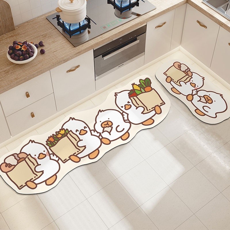 Non-slip Floor Mat 3D Printed Kitchen Mat Cute Entrance Mat Household Floor Mat