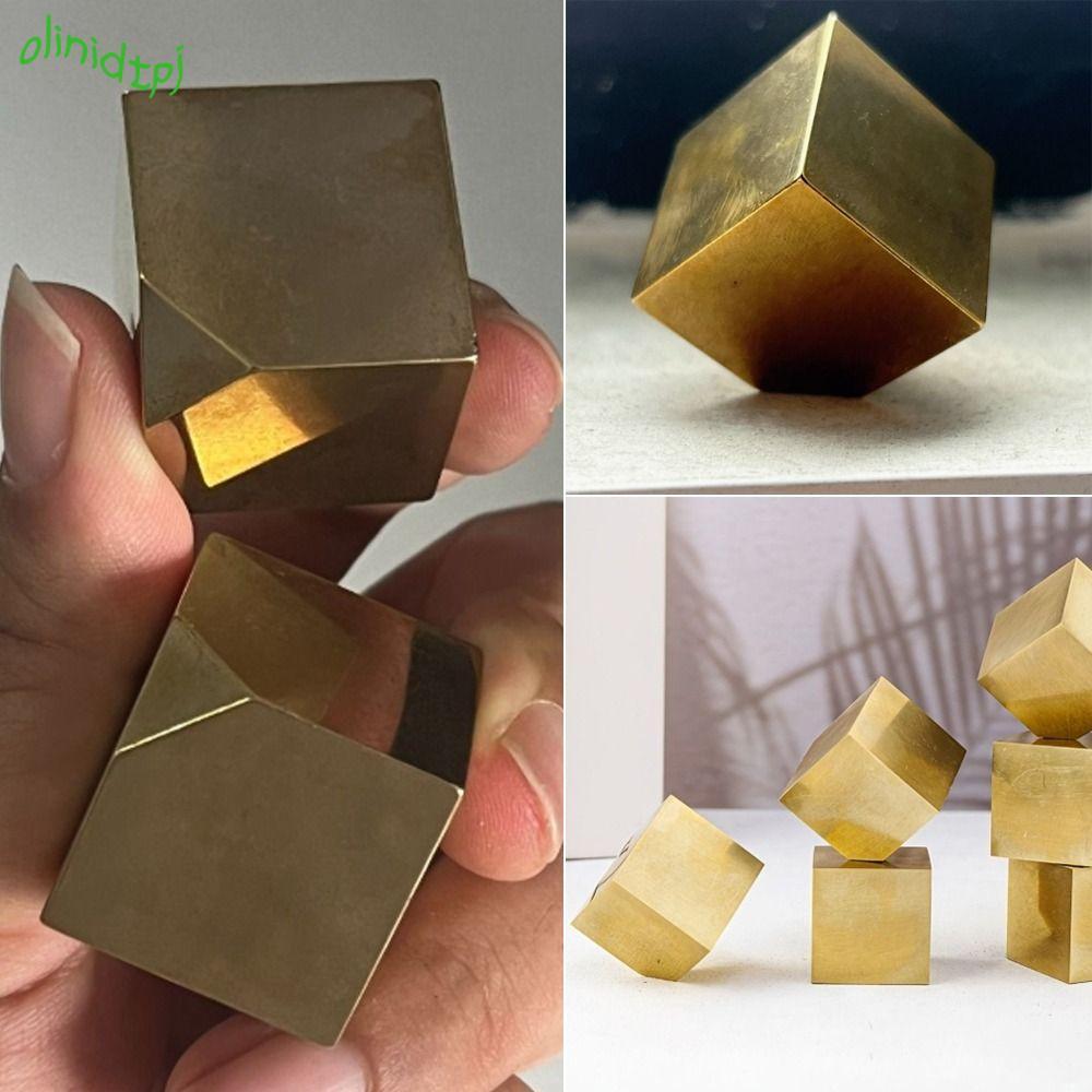 IOLINIDT Pyrite คริสตัลตัวอย่าง, ทองเหลือง Cube ที่ไม่ซ้ํากันโลหะ Luster Pyrite Cube ตัวอย่าง, ทองเห