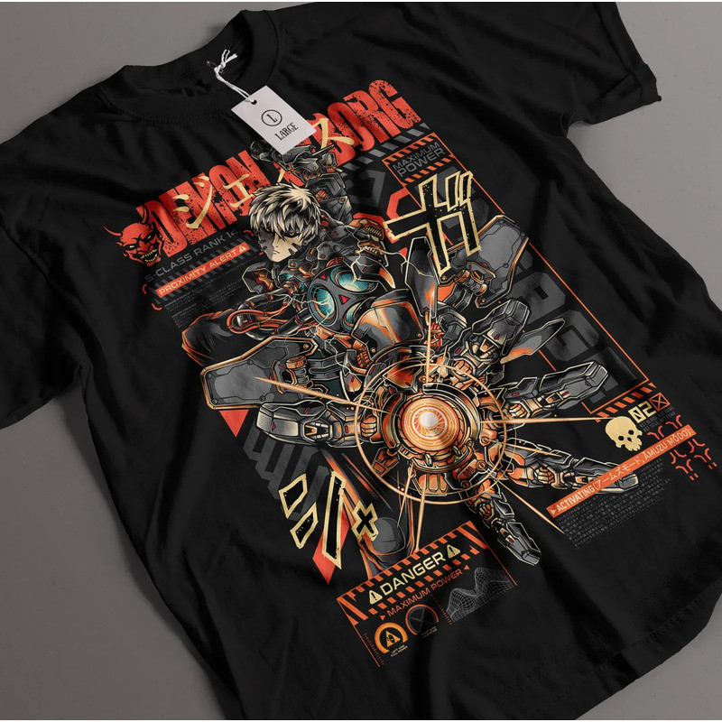 อะนิเมะ One Punch Man Camiseta Genos Fubuki Camisa Ok