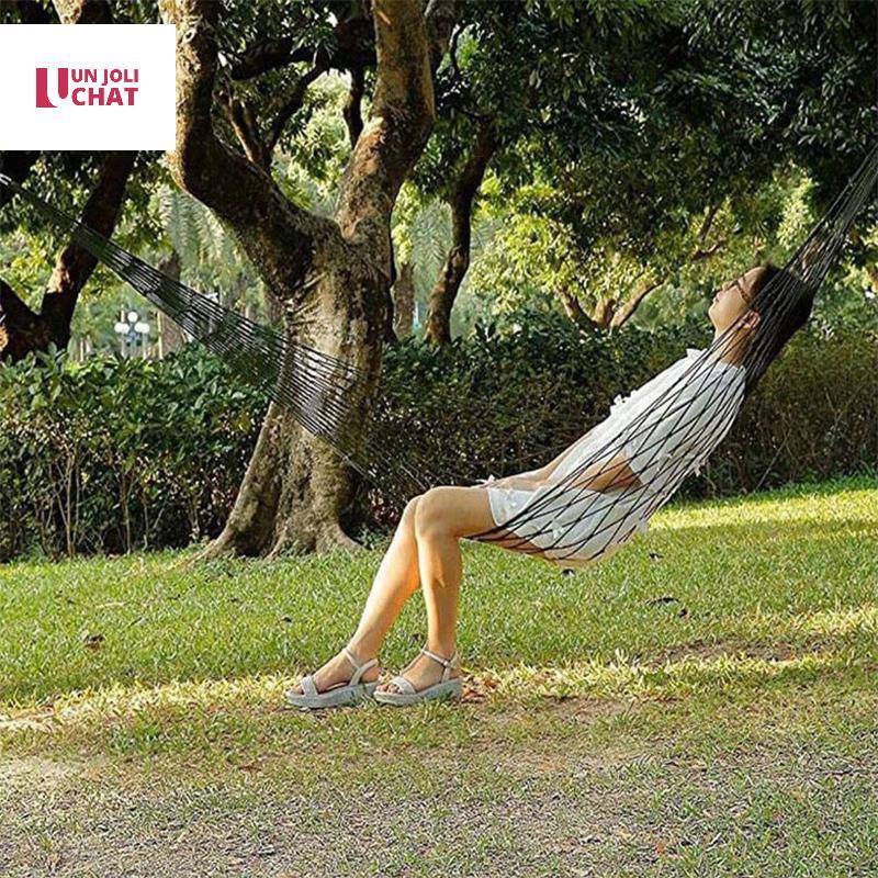 Good Nylon Rope Meshy Hammo For Outdoor Sleeping Net Bed With Rope Nylon Rope Hammo Mesh Hammo well